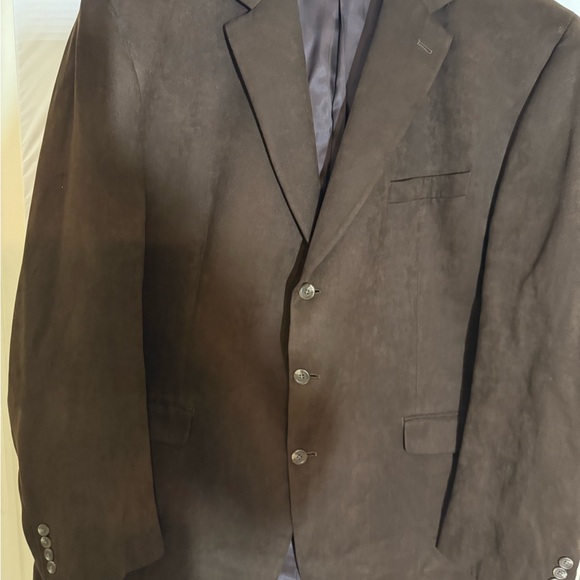 Chaps Brown Suede Sport Coat - Picture 5 of 6